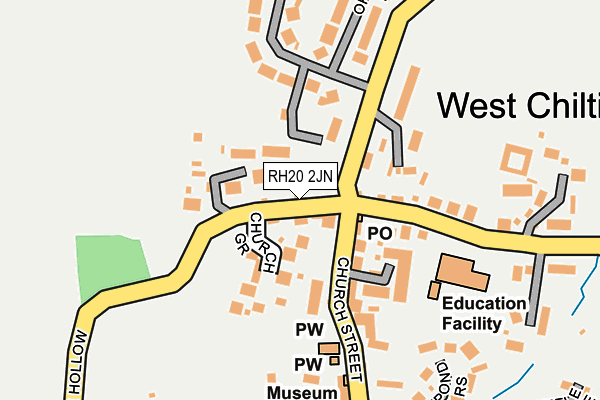 RH20 2JN map - OS OpenMap – Local (Ordnance Survey) RH20 2JN map - OS OpenMap – Local (Ordnance Survey)