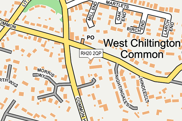 RH20 2QP map - OS OpenMap – Local (Ordnance Survey) RH20 2QP map - OS OpenMap – Local (Ordnance Survey)