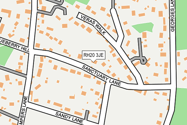 RH20 3JE map - OS OpenMap – Local (Ordnance Survey) RH20 3JE map - OS OpenMap – Local (Ordnance Survey)