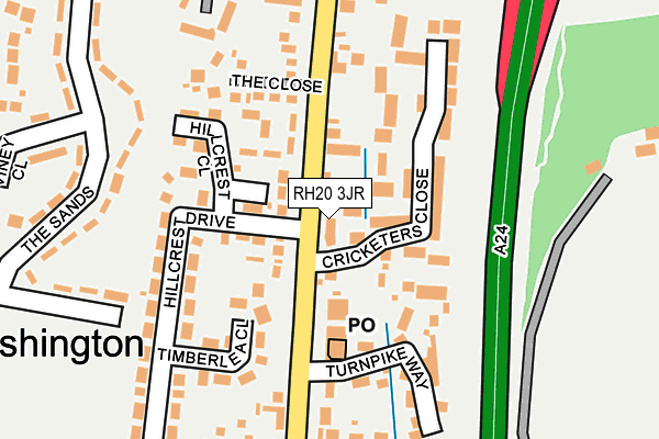 RH20 3JR map - OS OpenMap – Local (Ordnance Survey) RH20 3JR map - OS OpenMap – Local (Ordnance Survey)