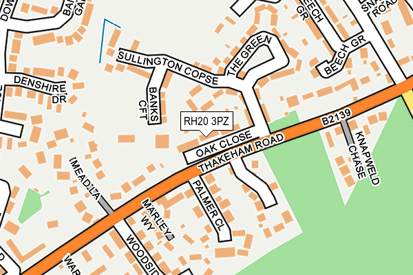 RH20 3PZ map - OS OpenMap – Local (Ordnance Survey) RH20 3PZ map - OS OpenMap – Local (Ordnance Survey)