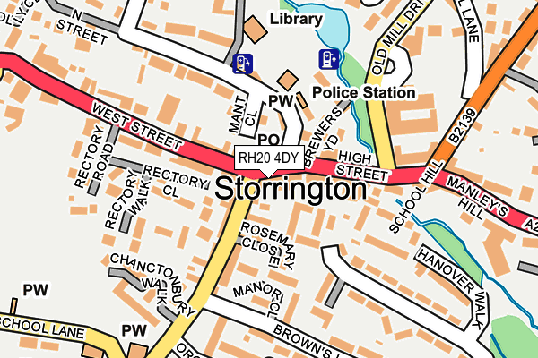 RH20 4DY map - OS OpenMap – Local (Ordnance Survey) RH20 4DY map - OS OpenMap – Local (Ordnance Survey)