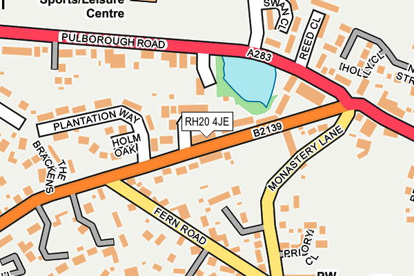 RH20 4JE map - OS OpenMap – Local (Ordnance Survey) RH20 4JE map - OS OpenMap – Local (Ordnance Survey)