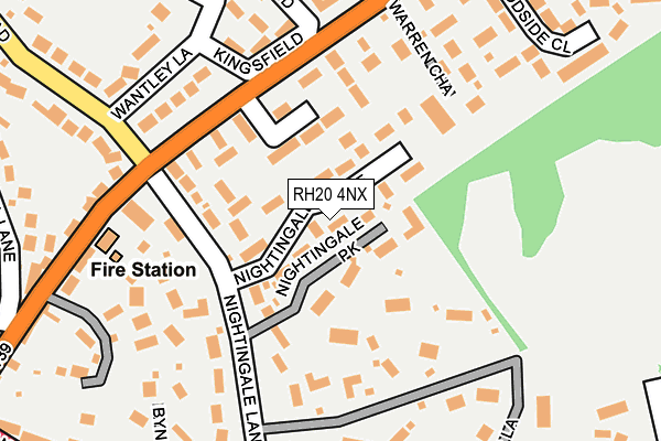 RH20 4NX map - OS OpenMap – Local (Ordnance Survey) RH20 4NX map - OS OpenMap – Local (Ordnance Survey)