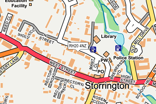 RH20 4NZ map - OS OpenMap – Local (Ordnance Survey)