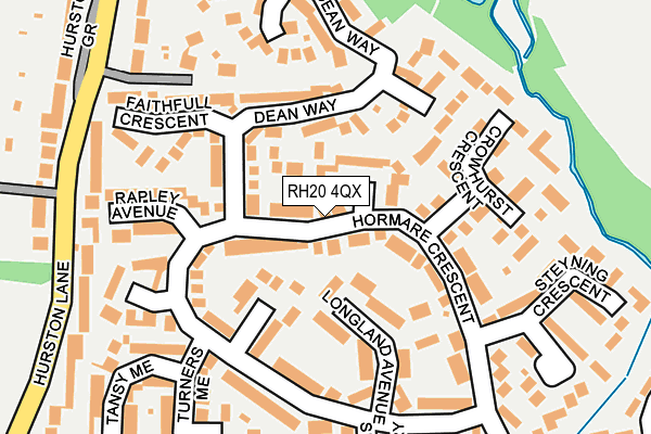 RH20 4QX map - OS OpenMap – Local (Ordnance Survey) RH20 4QX map - OS OpenMap – Local (Ordnance Survey)