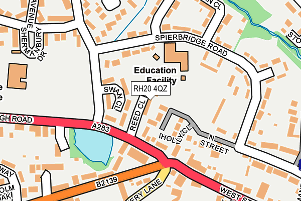 RH20 4QZ map - OS OpenMap – Local (Ordnance Survey)