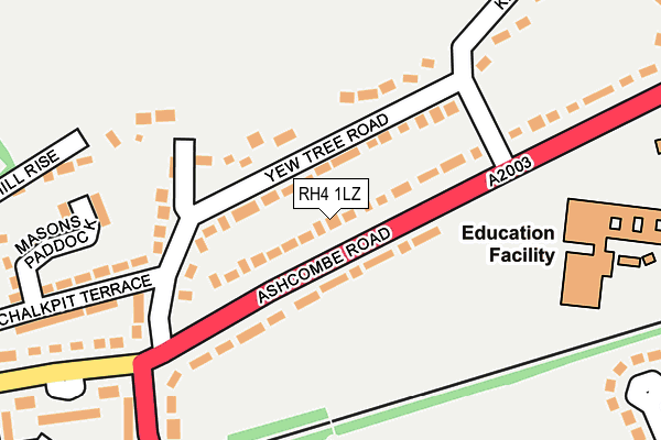 RH4 1LZ map - OS OpenMap – Local (Ordnance Survey) RH4 1LZ map - OS OpenMap – Local (Ordnance Survey)