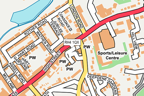 RH4 1QX map - OS OpenMap – Local (Ordnance Survey) RH4 1QX map - OS OpenMap – Local (Ordnance Survey)
