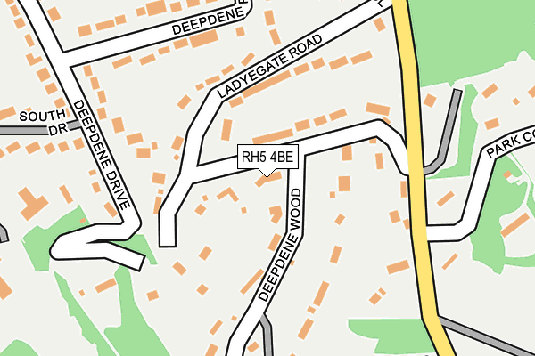 RH5 4BE map - OS OpenMap – Local (Ordnance Survey) RH5 4BE map - OS OpenMap – Local (Ordnance Survey)