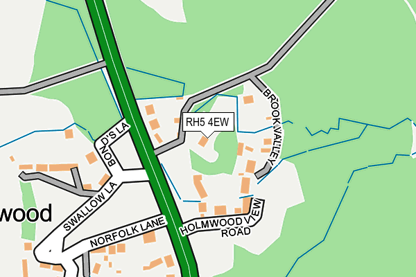 RH5 4EW map - OS OpenMap – Local (Ordnance Survey) RH5 4EW map - OS OpenMap – Local (Ordnance Survey)