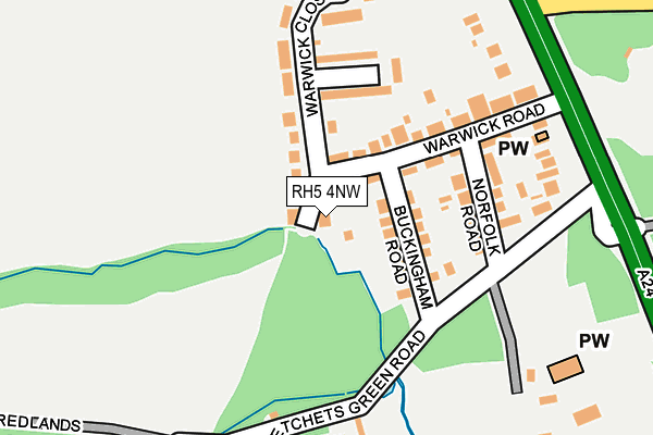 RH5 4NW map - OS OpenMap – Local (Ordnance Survey) RH5 4NW map - OS OpenMap – Local (Ordnance Survey)