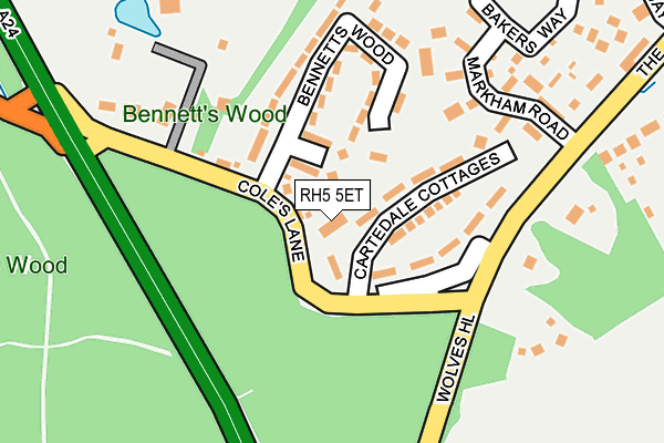 RH5 5ET map - OS OpenMap – Local (Ordnance Survey) RH5 5ET map - OS OpenMap – Local (Ordnance Survey)