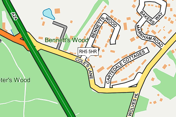 RH5 5HR map - OS OpenMap – Local (Ordnance Survey) RH5 5HR map - OS OpenMap – Local (Ordnance Survey)