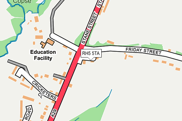 RH5 5TA map - OS OpenMap – Local (Ordnance Survey) RH5 5TA map - OS OpenMap – Local (Ordnance Survey)