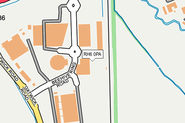 RH6 0PA map - OS OpenMap – Local (Ordnance Survey)