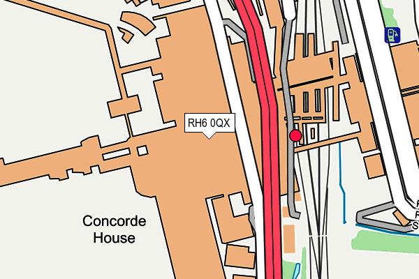 RH6 0QX map - OS OpenMap – Local (Ordnance Survey) RH6 0QX map - OS OpenMap – Local (Ordnance Survey)