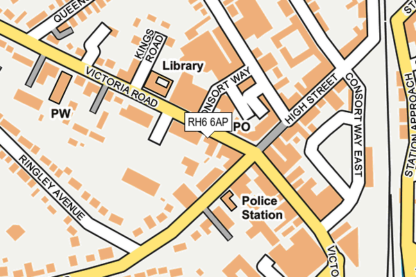 RH6 6AP map - OS OpenMap – Local (Ordnance Survey) RH6 6AP map - OS OpenMap – Local (Ordnance Survey)
