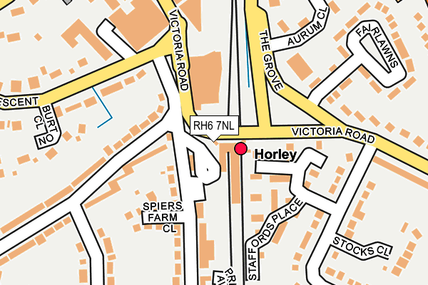 RH6 7NL map - OS OpenMap – Local (Ordnance Survey)