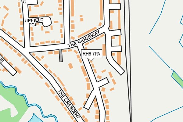 RH6 7PA map - OS OpenMap – Local (Ordnance Survey) RH6 7PA map - OS OpenMap – Local (Ordnance Survey)