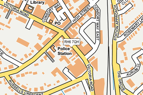 RH6 7QH map - OS OpenMap – Local (Ordnance Survey) RH6 7QH map - OS OpenMap – Local (Ordnance Survey)