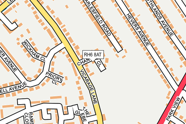 RH6 8AT map - OS OpenMap – Local (Ordnance Survey) RH6 8AT map - OS OpenMap – Local (Ordnance Survey)