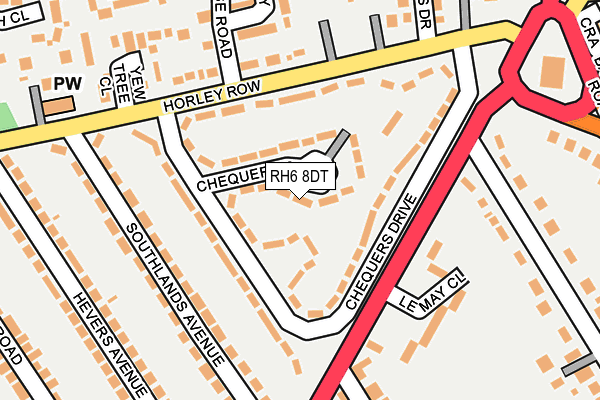 RH6 8DT map - OS OpenMap – Local (Ordnance Survey) RH6 8DT map - OS OpenMap – Local (Ordnance Survey)