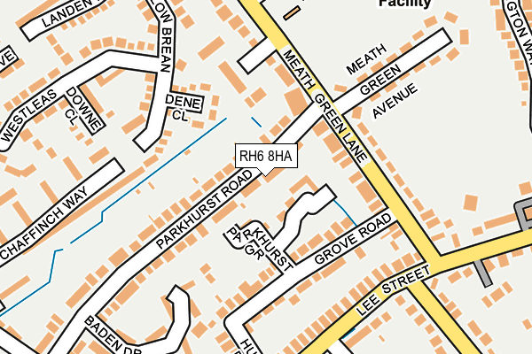 RH6 8HA map - OS OpenMap – Local (Ordnance Survey) RH6 8HA map - OS OpenMap – Local (Ordnance Survey)