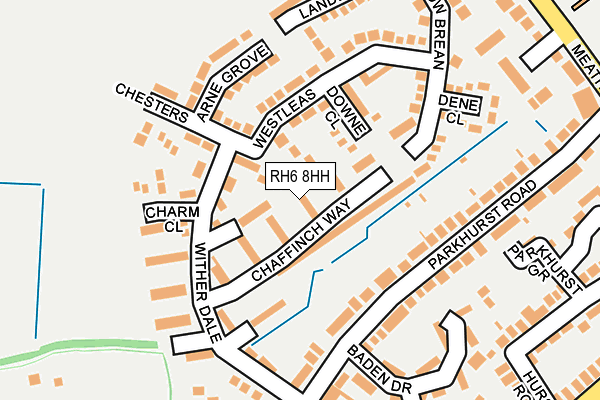 RH6 8HH map - OS OpenMap – Local (Ordnance Survey) RH6 8HH map - OS OpenMap – Local (Ordnance Survey)