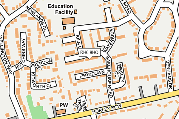 RH6 8HQ map - OS OpenMap – Local (Ordnance Survey) RH6 8HQ map - OS OpenMap – Local (Ordnance Survey)