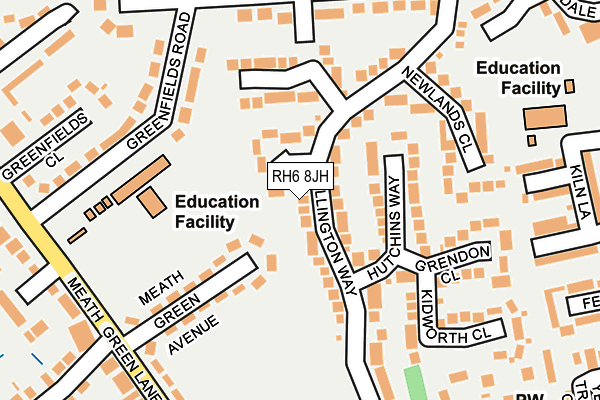 RH6 8JH map - OS OpenMap – Local (Ordnance Survey) RH6 8JH map - OS OpenMap – Local (Ordnance Survey)