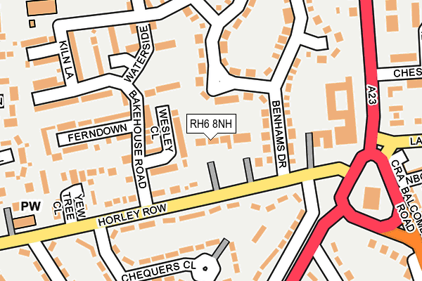 RH6 8NH map - OS OpenMap – Local (Ordnance Survey) RH6 8NH map - OS OpenMap – Local (Ordnance Survey)