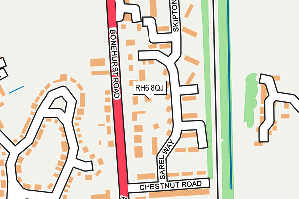 RH6 8QJ map - OS OpenMap – Local (Ordnance Survey) RH6 8QJ map - OS OpenMap – Local (Ordnance Survey)