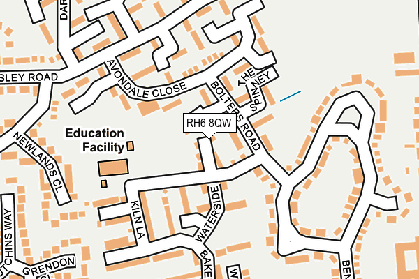 RH6 8QW map - OS OpenMap – Local (Ordnance Survey) RH6 8QW map - OS OpenMap – Local (Ordnance Survey)