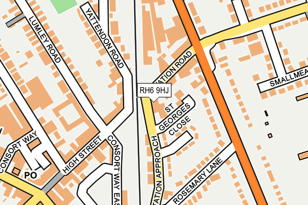 RH6 9HJ map - OS OpenMap – Local (Ordnance Survey) RH6 9HJ map - OS OpenMap – Local (Ordnance Survey)