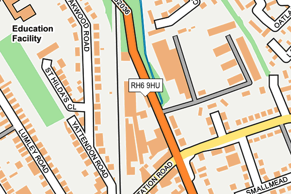 RH6 9HU map - OS OpenMap – Local (Ordnance Survey) RH6 9HU map - OS OpenMap – Local (Ordnance Survey)
