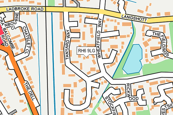 RH6 9LG map - OS OpenMap – Local (Ordnance Survey) RH6 9LG map - OS OpenMap – Local (Ordnance Survey)