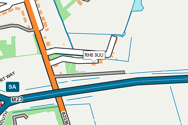RH6 9UU map - OS OpenMap – Local (Ordnance Survey) RH6 9UU map - OS OpenMap – Local (Ordnance Survey)