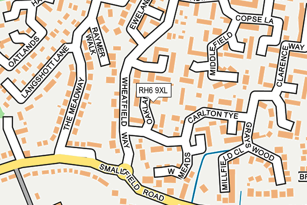 RH6 9XL map - OS OpenMap – Local (Ordnance Survey) RH6 9XL map - OS OpenMap – Local (Ordnance Survey)