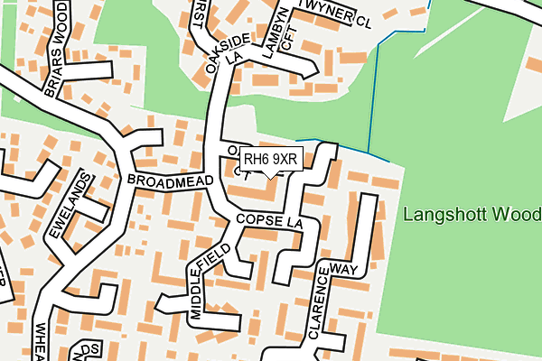 RH6 9XR map - OS OpenMap – Local (Ordnance Survey) RH6 9XR map - OS OpenMap – Local (Ordnance Survey)