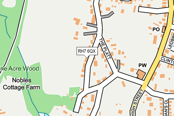 RH7 6QX map - OS OpenMap – Local (Ordnance Survey)