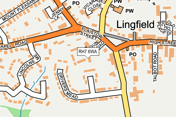 RH7 6WA map - OS OpenMap – Local (Ordnance Survey) RH7 6WA map - OS OpenMap – Local (Ordnance Survey)