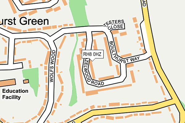 RH8 0HZ map - OS OpenMap – Local (Ordnance Survey) RH8 0HZ map - OS OpenMap – Local (Ordnance Survey)