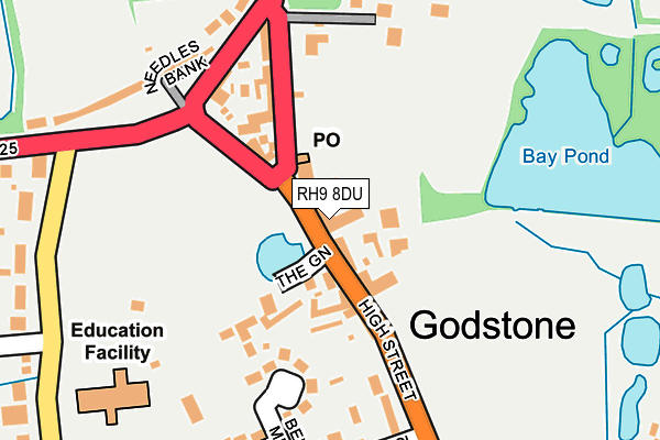 RH9 8DU map - OS OpenMap – Local (Ordnance Survey) RH9 8DU map - OS OpenMap – Local (Ordnance Survey)