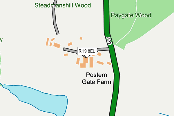 RH9 8EL map - OS OpenMap – Local (Ordnance Survey) RH9 8EL map - OS OpenMap – Local (Ordnance Survey)