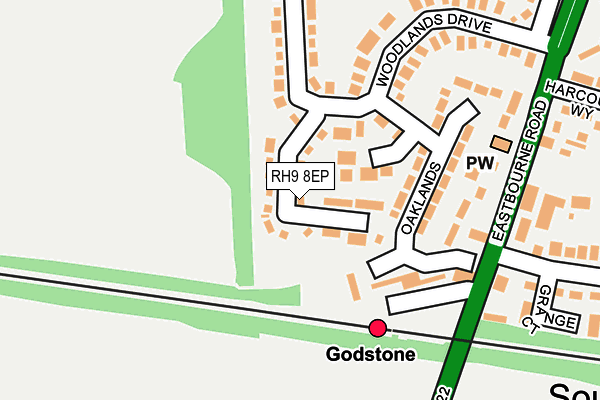 RH9 8EP map - OS OpenMap – Local (Ordnance Survey) RH9 8EP map - OS OpenMap – Local (Ordnance Survey)
