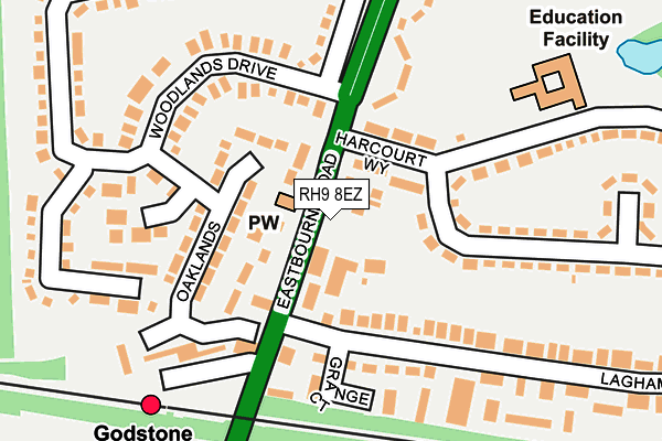 RH9 8EZ map - OS OpenMap – Local (Ordnance Survey) RH9 8EZ map - OS OpenMap – Local (Ordnance Survey)