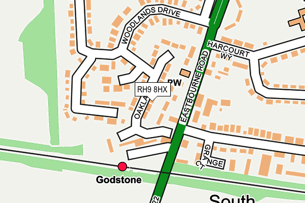 RH9 8HX map - OS OpenMap – Local (Ordnance Survey) RH9 8HX map - OS OpenMap – Local (Ordnance Survey)