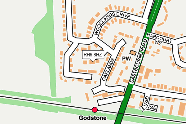 RH9 8HZ map - OS OpenMap – Local (Ordnance Survey) RH9 8HZ map - OS OpenMap – Local (Ordnance Survey)