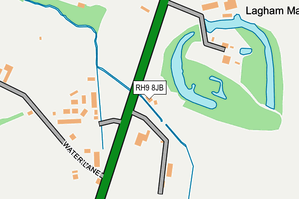 RH9 8JB map - OS OpenMap – Local (Ordnance Survey) RH9 8JB map - OS OpenMap – Local (Ordnance Survey)